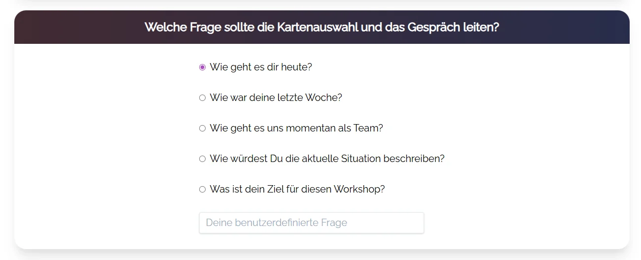 Impulsfrage stellen
